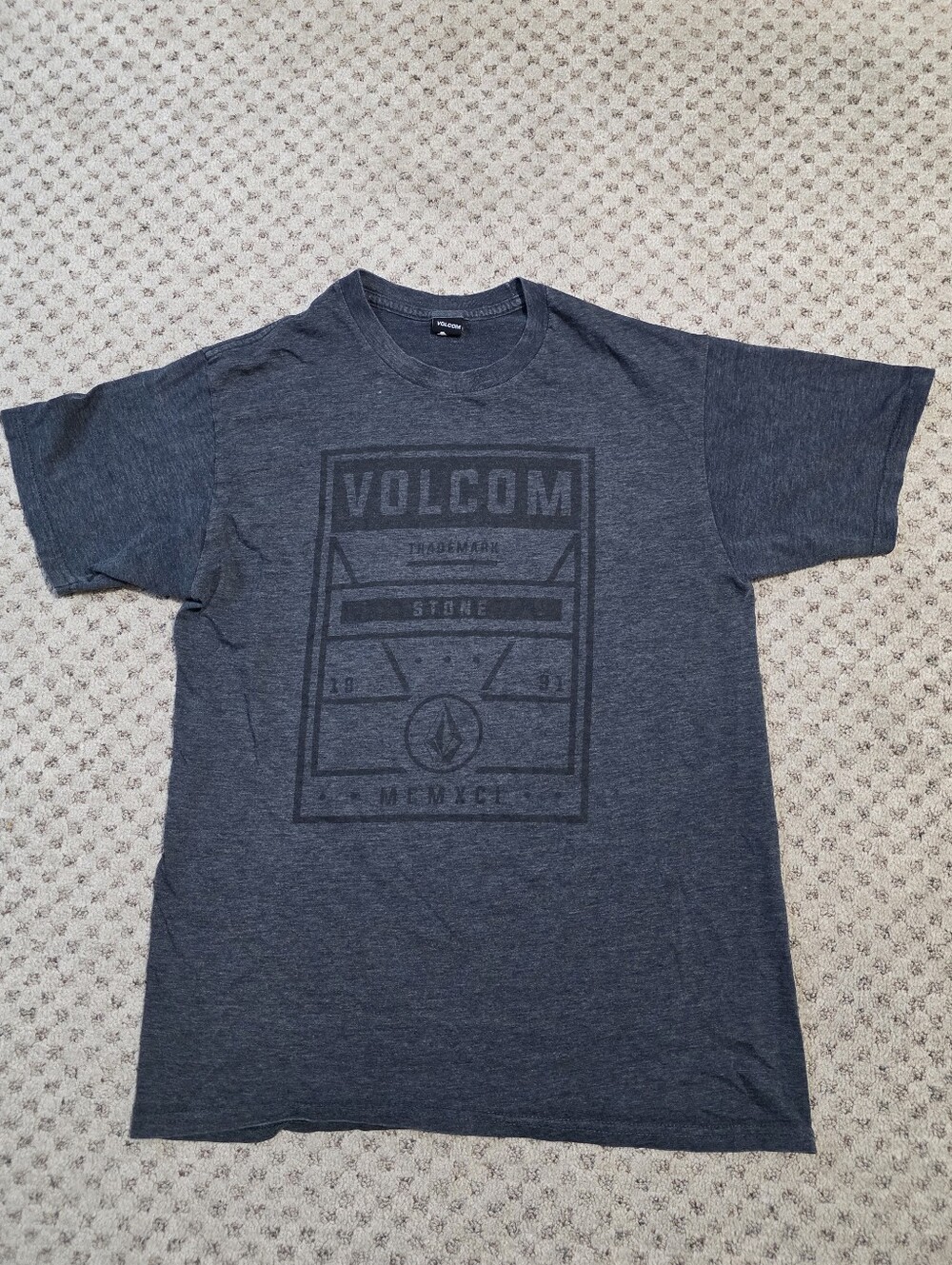 Volcom Men’s Dark Heather Grey Graphic Short Sleeve Tee